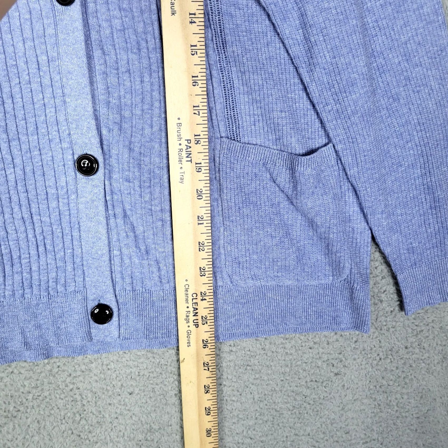 Vintage SWTR Women’s blue cardigan button up Pockets v-neck sweater Size XL Size XL / US 12-14 / IT 48-50 - 7 Thumbnail