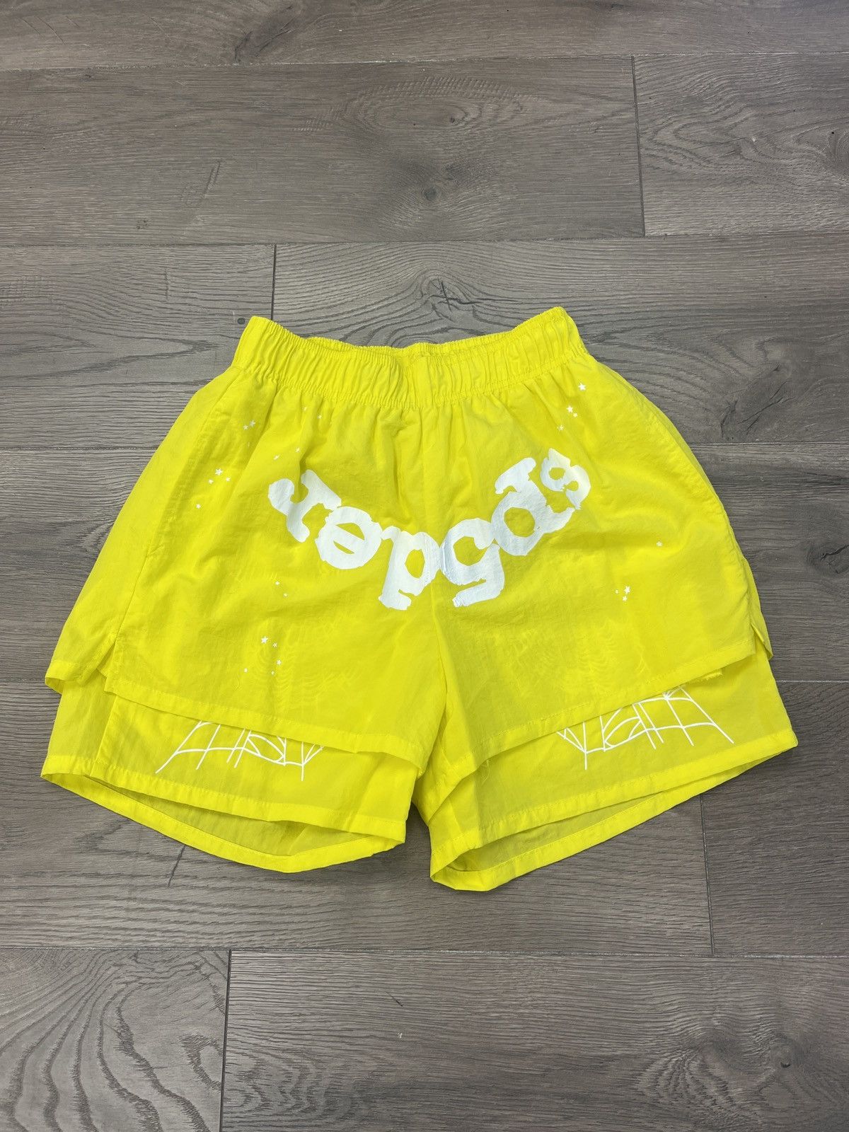 Spider Worldwide Logo Shorts Yellow M
