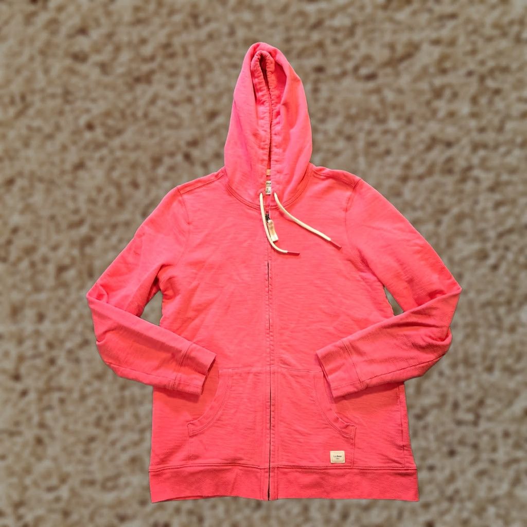 Vintage LL Bean Sweatshirt Mens Size Medium Pink Hoodie Full Zip French Terry Casual Size US M / EU 48-50 / 2 - 1 Thumbnail