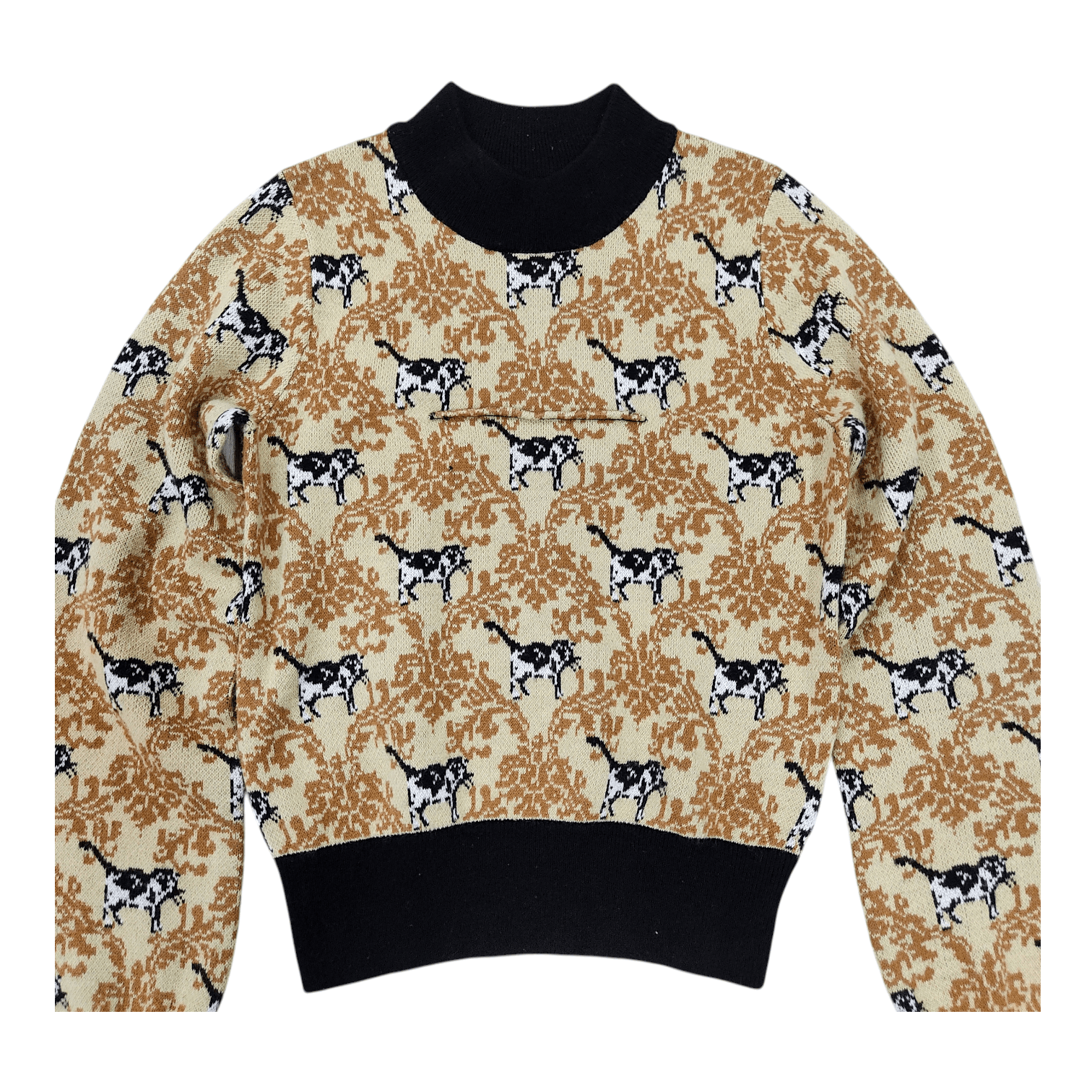 GU × Undercover GU Undercover Jacquard Knit Cropped Sweater Size S / US 4 / IT 40 - 4 Thumbnail