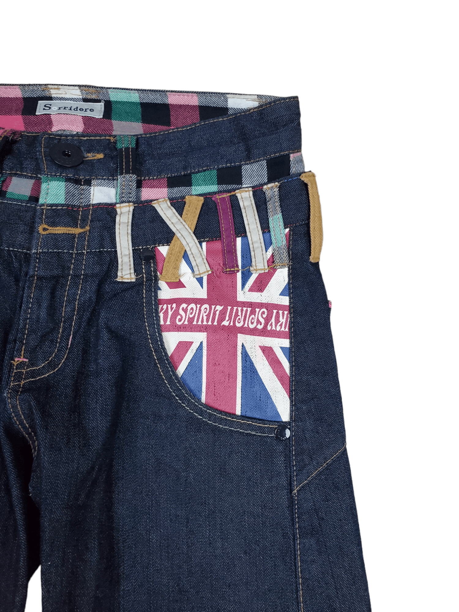 Japanese Brand × Vintage 🔥Vintage Denim Double Waist Punky Style 🔥 Size US 31 - 3 Thumbnail