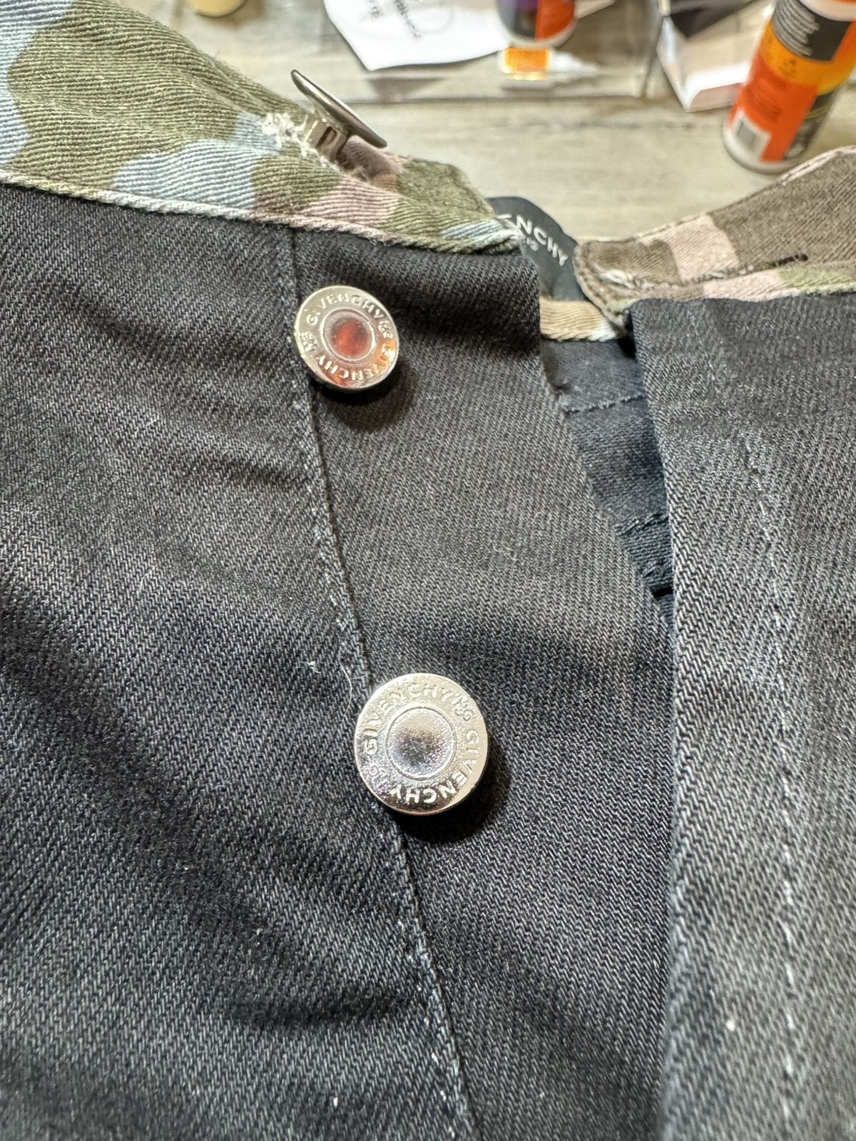 Givenchy 🗜️ GIVENCHY RARE DENIM BLACK STRECH COTTON W/ Chrome Zipper Size US 34 / EU 50 - 7 Thumbnail