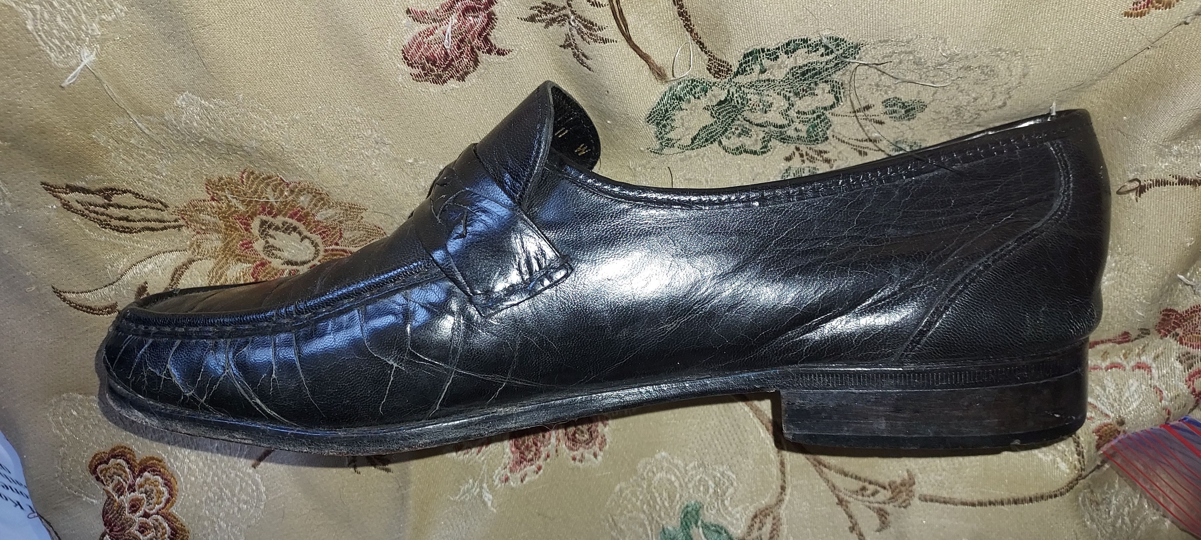 Towncraft Men's Classic Towncraft 11 EEE Black Leather Loafer Shoes Size US 11 / EU 44 - 5 Thumbnail