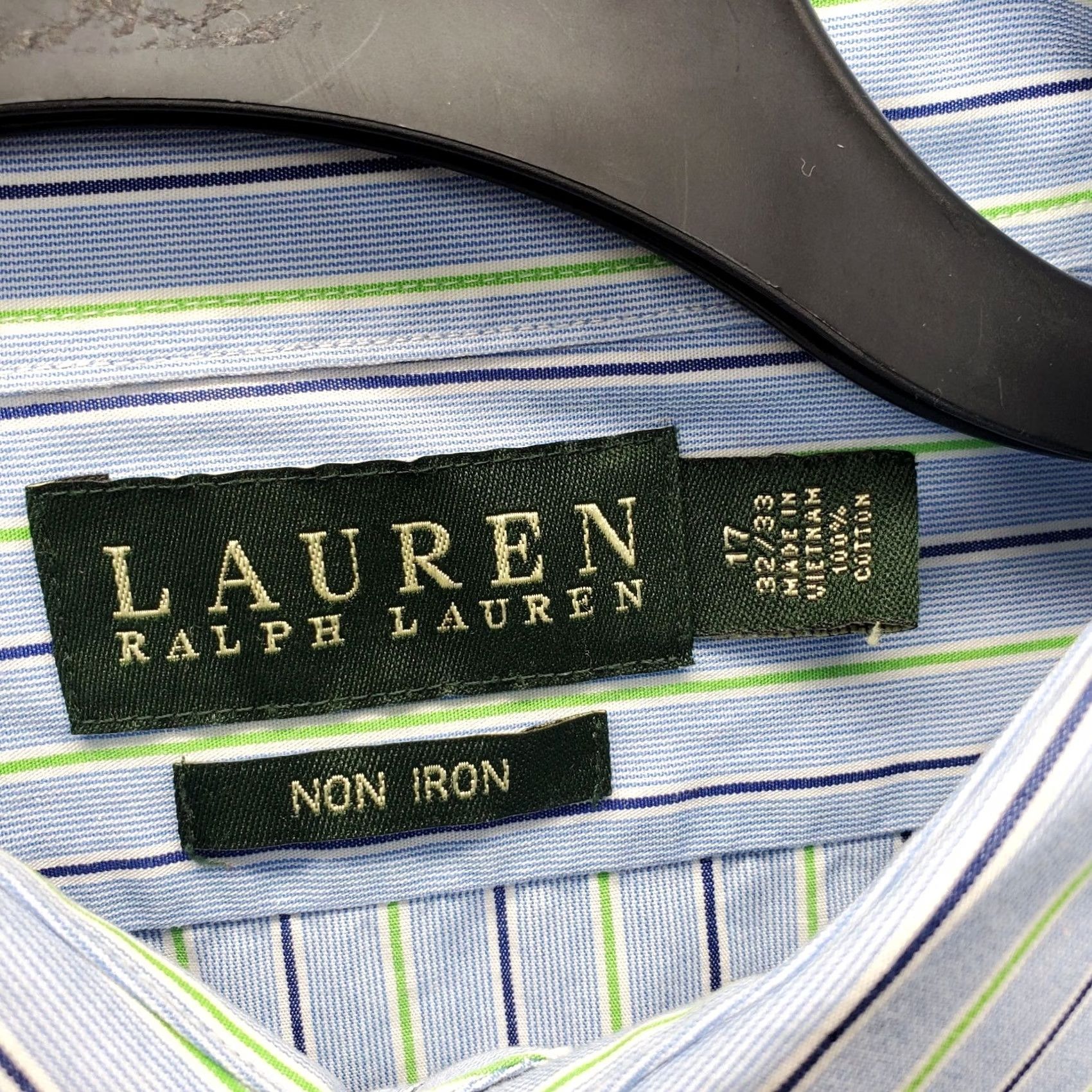 Ralph Lauren Lauren Ralph Lauren Dress Shirt Mens 17 Multi Striped Non Iron Button Up EUC Dress Shirt Mens 17 Multicolor Striped Non-Iron Button-Up Shirt Size 46R - 5 Thumbnail