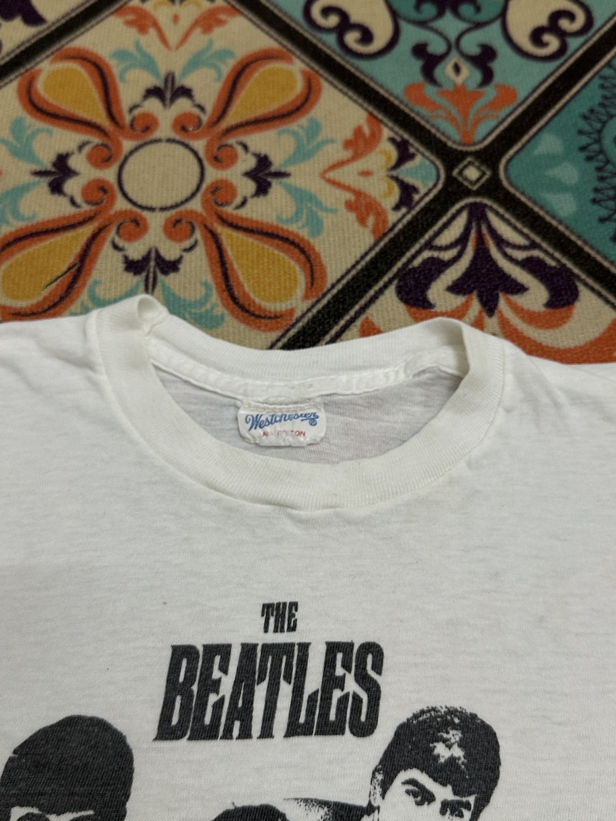 Band Tees True Vintage 1963 The Beatles Signature Tee Shirt (Bodyfit) Size US S / EU 44-46 / 1 - 6 Thumbnail