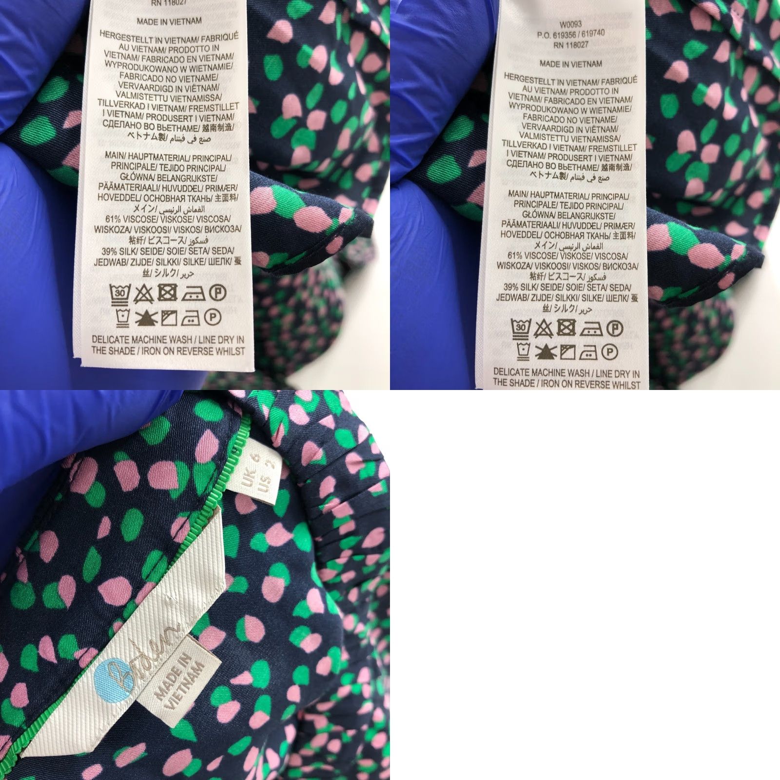 Boden Boden Carey 2 Silk Blend Womens Pullover Top Shirt Blouse Navy MINT W0093 Shirt Women XS-2? Size XS / US 0-2 / IT 36-38 - 8 Thumbnail