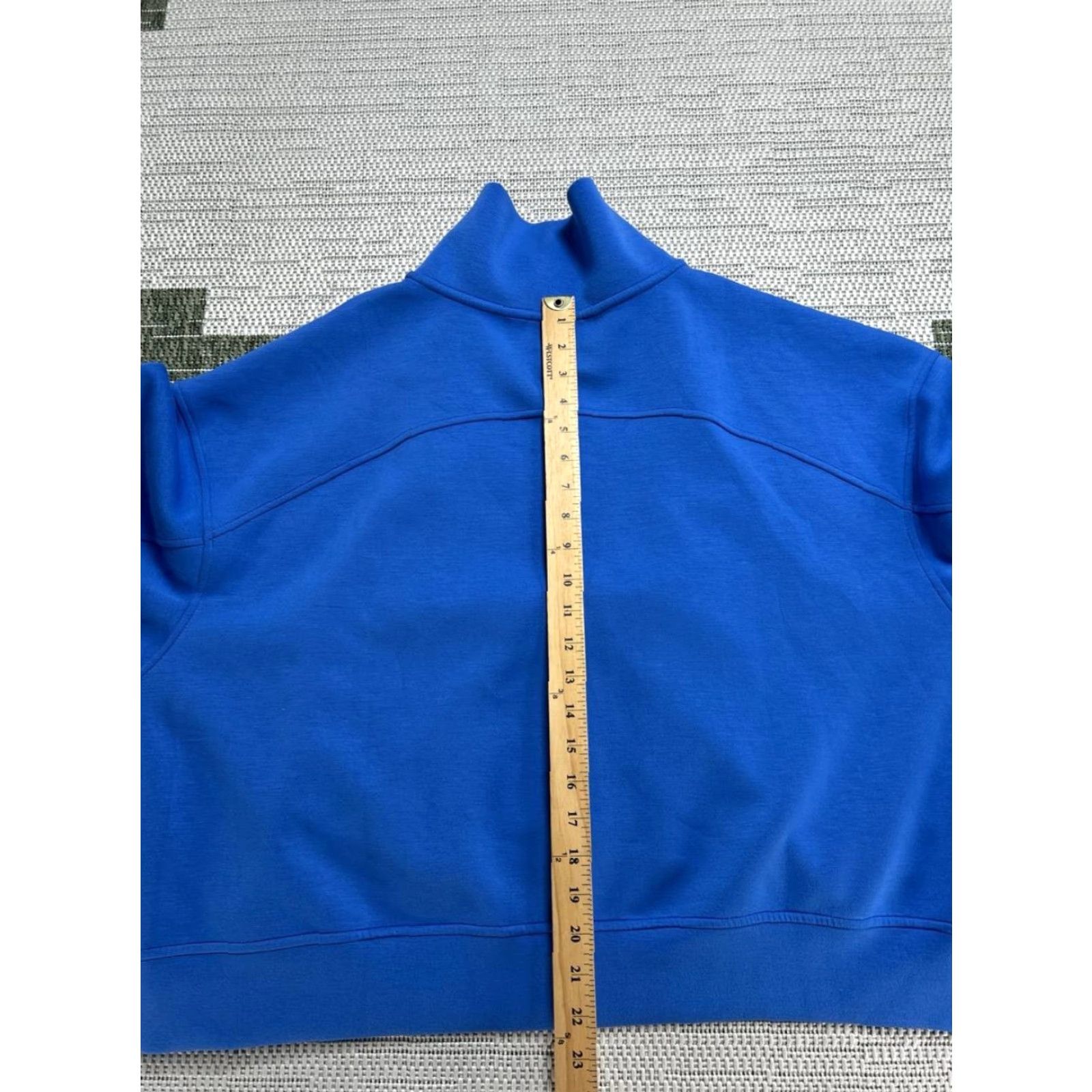 Vintage SSYS Sweatshirt Womens 2XL Blue Cropped Quarter Zip Mock Neck Pullover Shirt Activewear Womens SSYS Blue Cropped Quarter Zip Sweatshirt 2XL Size XXL / US 16-18 / IT 52-54 - 7 Thumbnail