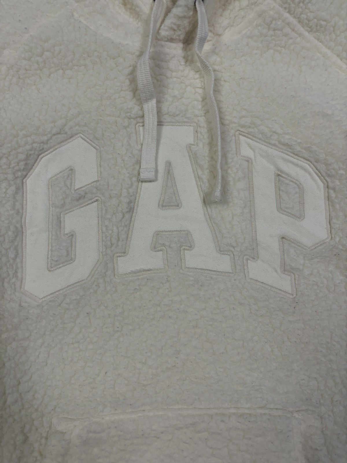 Gap × Yeezy Gap White Cream Big Logo Sherpa Pullover Hoodie Size US M / EU 48-50 / 2 - 5 Thumbnail