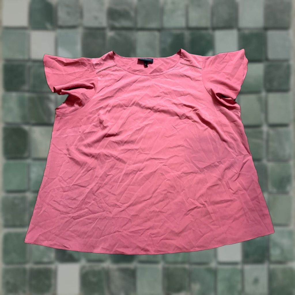 Vintage Lane Bryant Top Shirt Womens Size 20 Short Sleeve Dark Mauve Pink Solid T-Shirt Plus Womens Size 3XL / US 20-22 - 1 Thumbnail