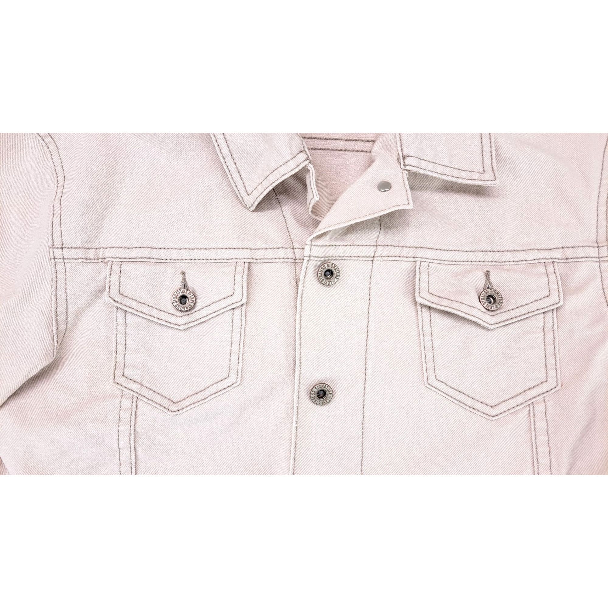 Levi's Levi Strauss Signature Women Medium Beige Denim Trucker Size M / US 6-8 / IT 42-44 - 5 Thumbnail