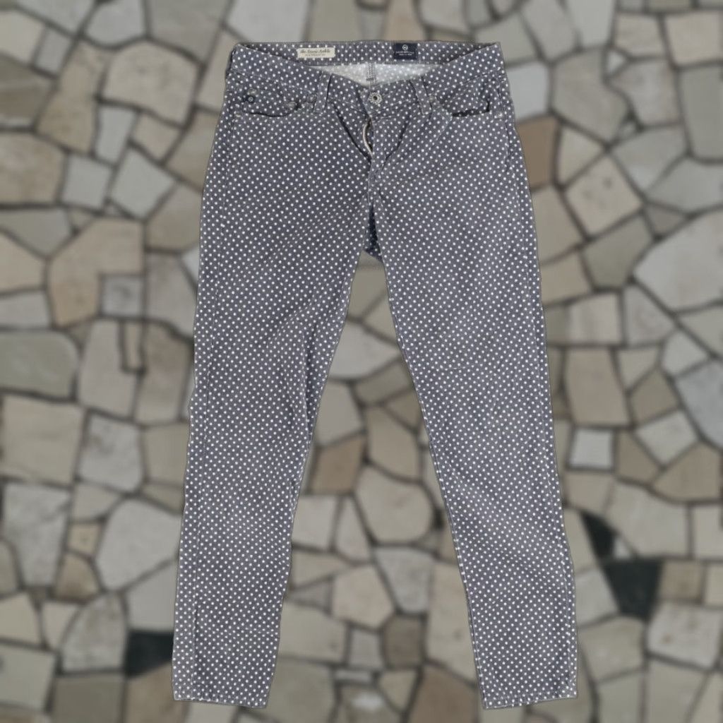 Velvet Adriano Goldschmied Stevie Ankle Velvet Dotted Jeans Blue Women's 28 Size 28" / US 6 / IT 42 - 1 Thumbnail