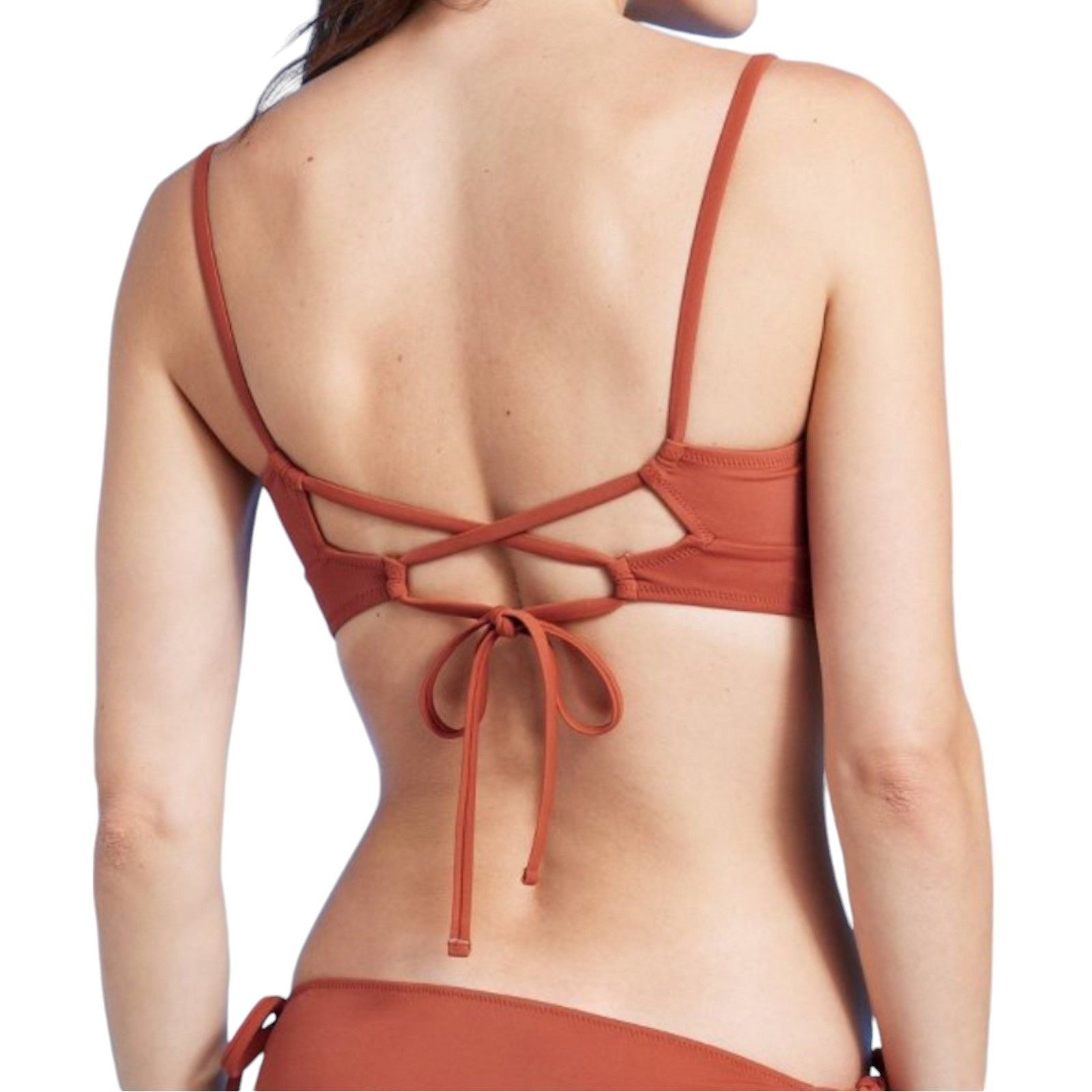 Other Shade & Shore - Women's Longline Cinch Front Keyhole Bikini Size ONE SIZE - 2 Thumbnail