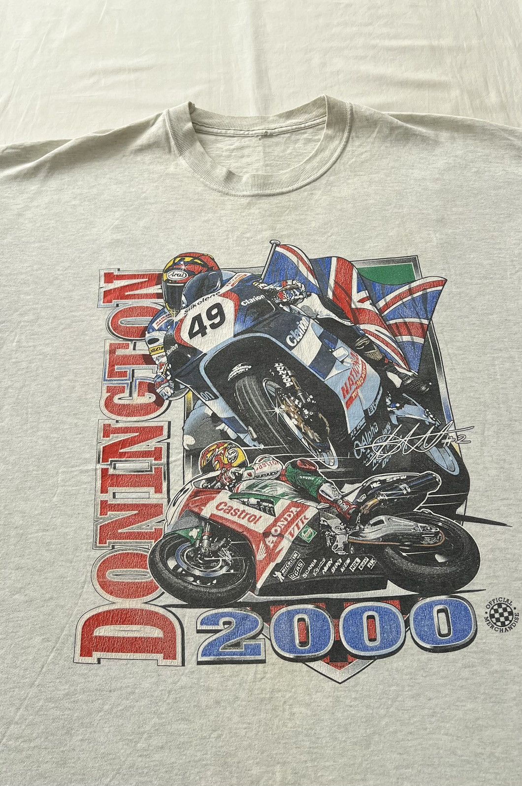 Vintage Vintage 2000 Donington British Grand Prix Moto Racing Honda Size US XL / EU 56 / 4 - 3 Thumbnail
