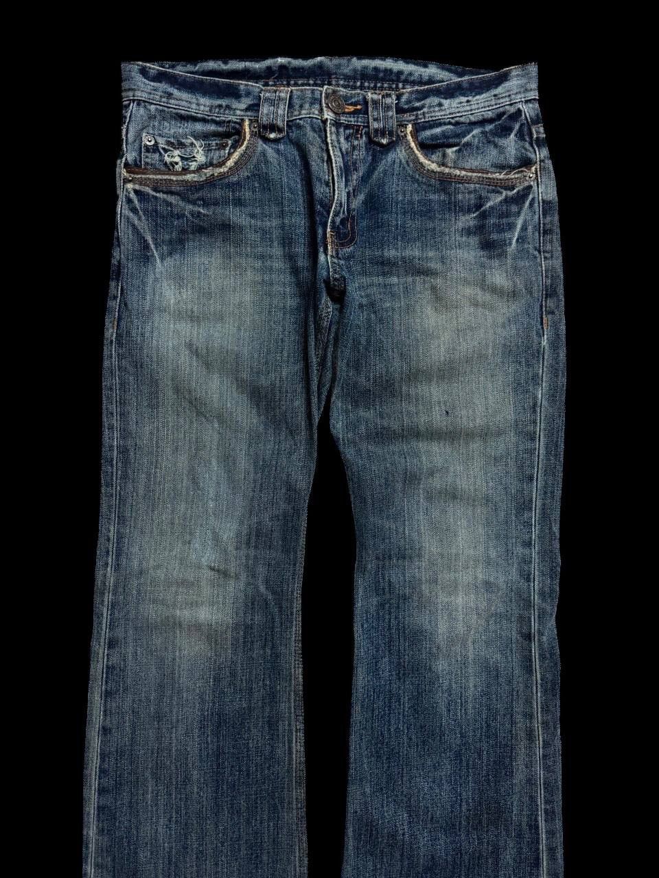 Japanese Brand FLARE Vintage 90s 🇯🇵 Edge Rupert Mudwash Distressed Sick Jean Size US 31 - 3 Thumbnail