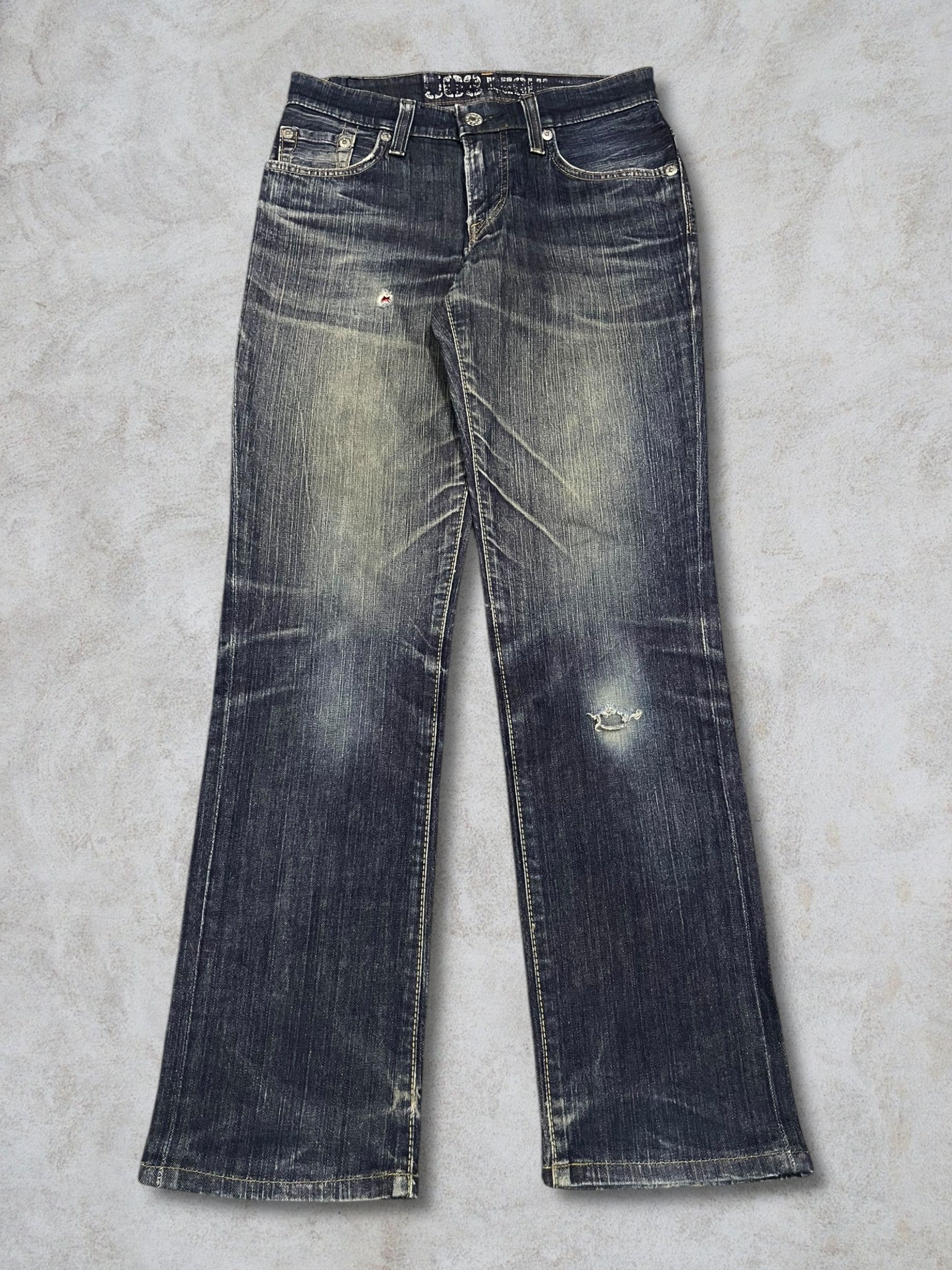 Edwin Vintage Edwin Blue Trip Distressed Straight Cut Washed Jeans Size US 28 / EU 44 - 7 Thumbnail