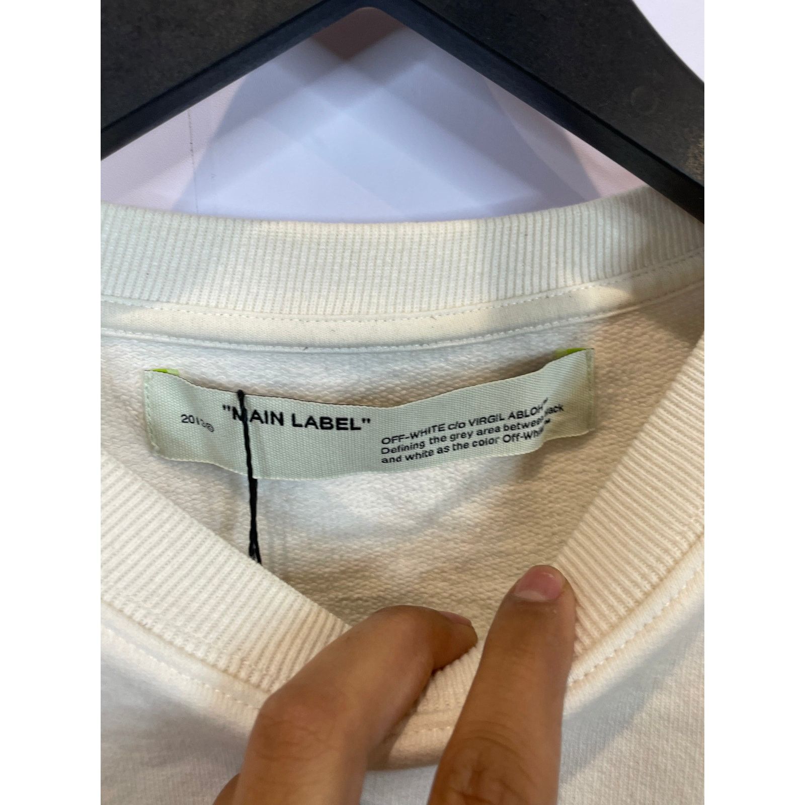 Off-White Off White Crewneck White Cream Used Medium Size M / US 6-8 / IT 42-44 - 2 Thumbnail
