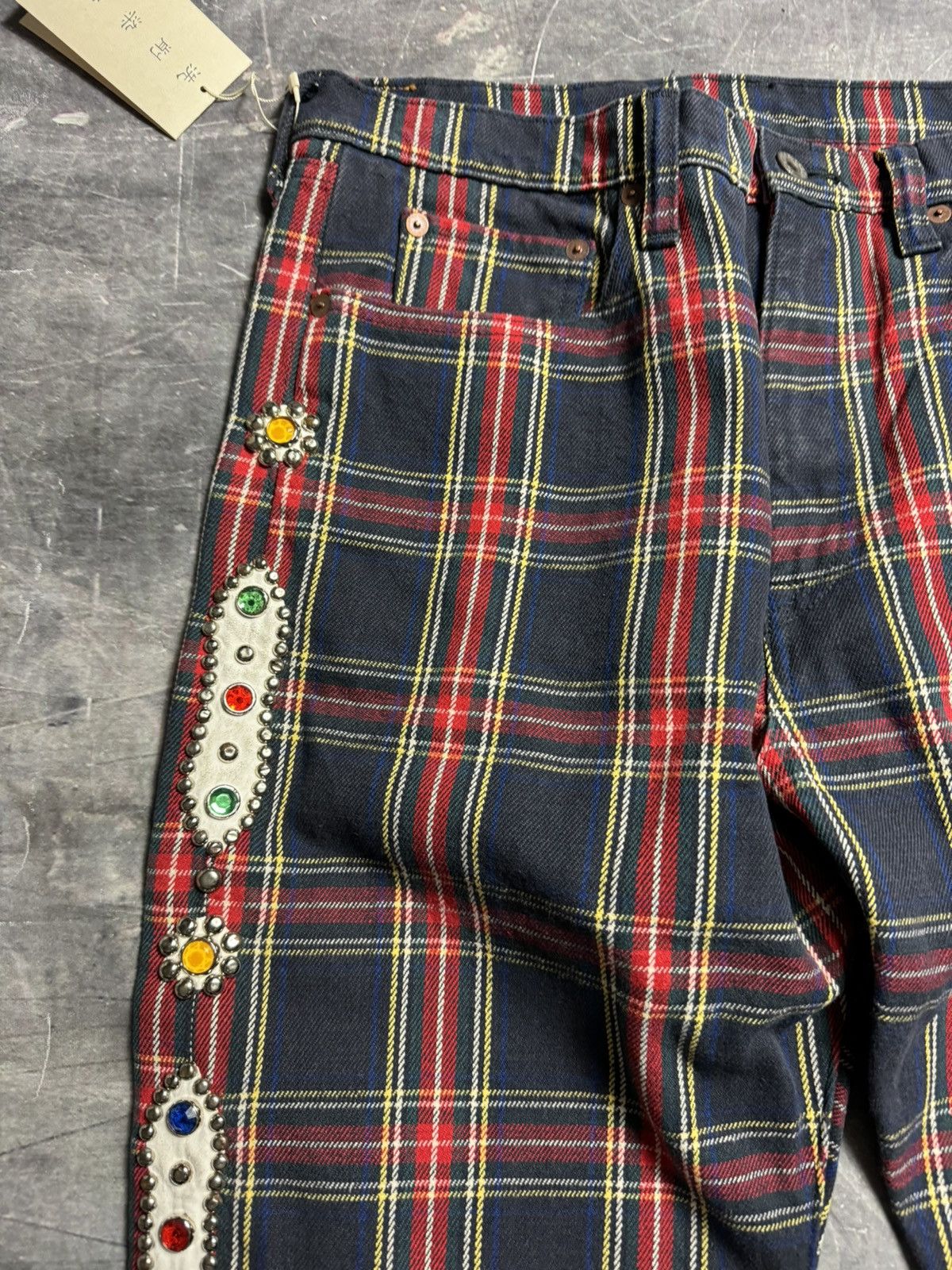Kapital 11oz Tartan Check 5P Monkey Cisco Pants Size US 30 / EU 46 - 3 Thumbnail