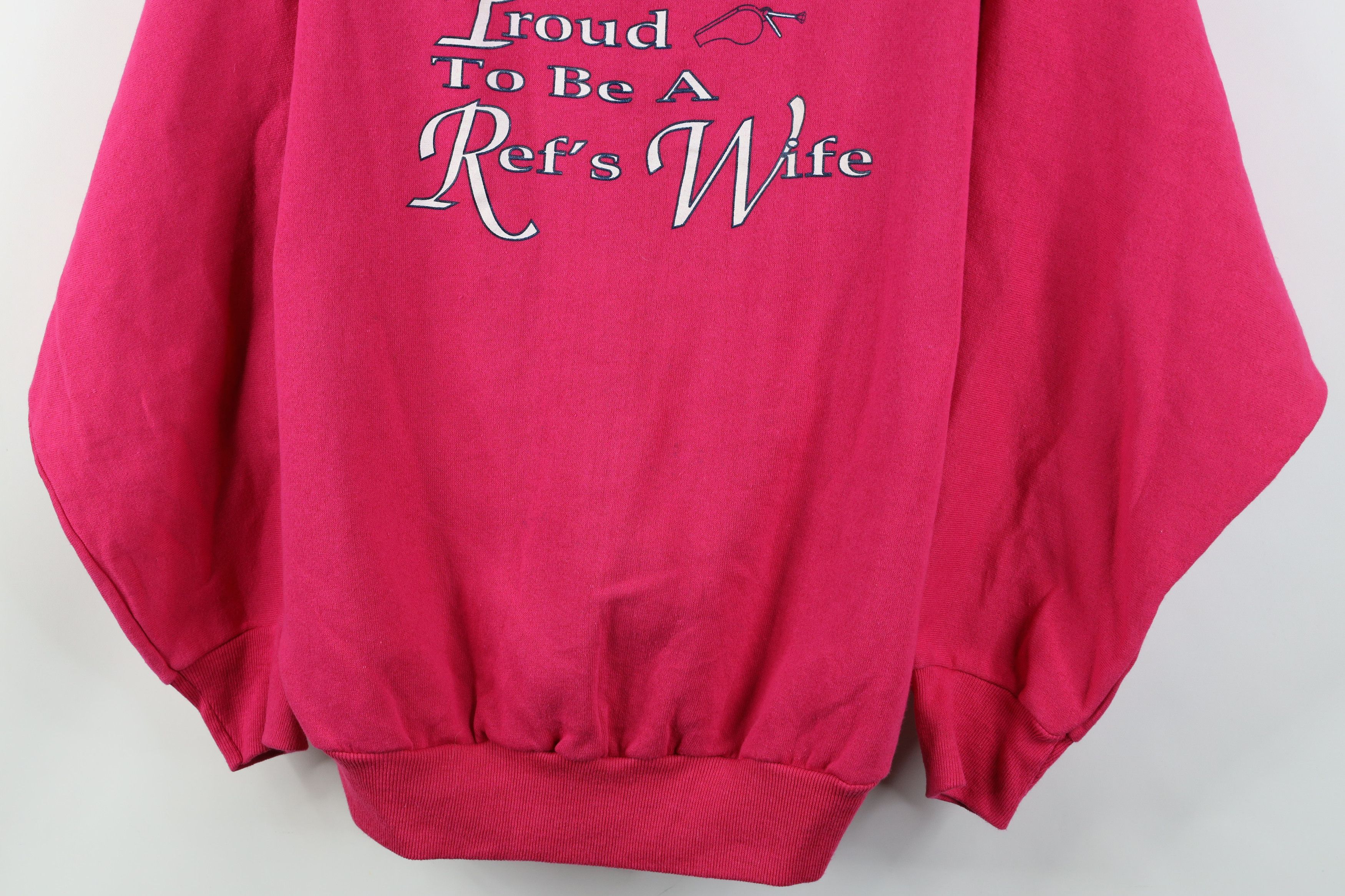 Vintage Vintage 80s Proud To Be A Refs Referee Wife Sweatshirt USA Size ONE SIZE - 3 Thumbnail