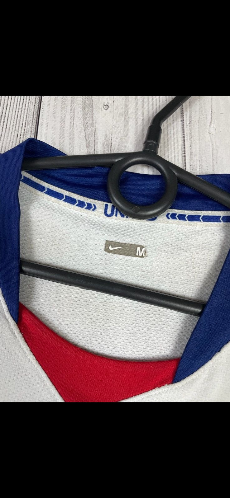 Nike Vintage Manchester United soccer jersey size M white away Size US M / EU 48-50 / 2 - 7 Thumbnail