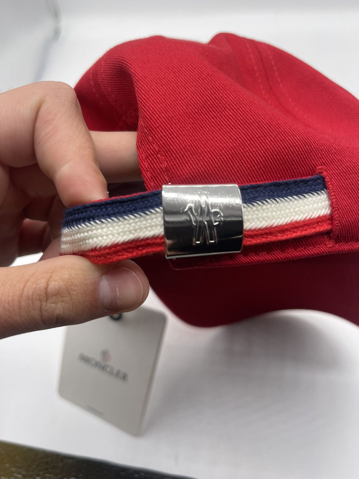 Moncler Moncler logo red cap one size Size ONE SIZE - 4 Thumbnail