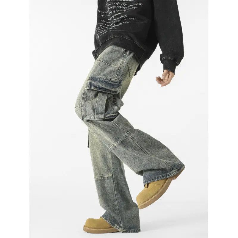 Japanese Brand × Jean Retro loose straight leg wide leg jeans Size US 32 / EU 48 - 4 Thumbnail