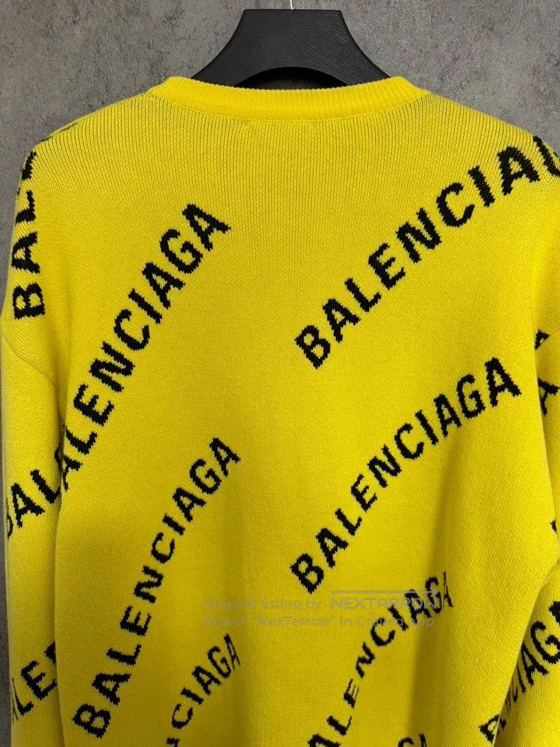 Balenciaga Balenciaga Logo Print Crewneck Sweater. Size US S / EU 44-46 / 1 - 6 Thumbnail