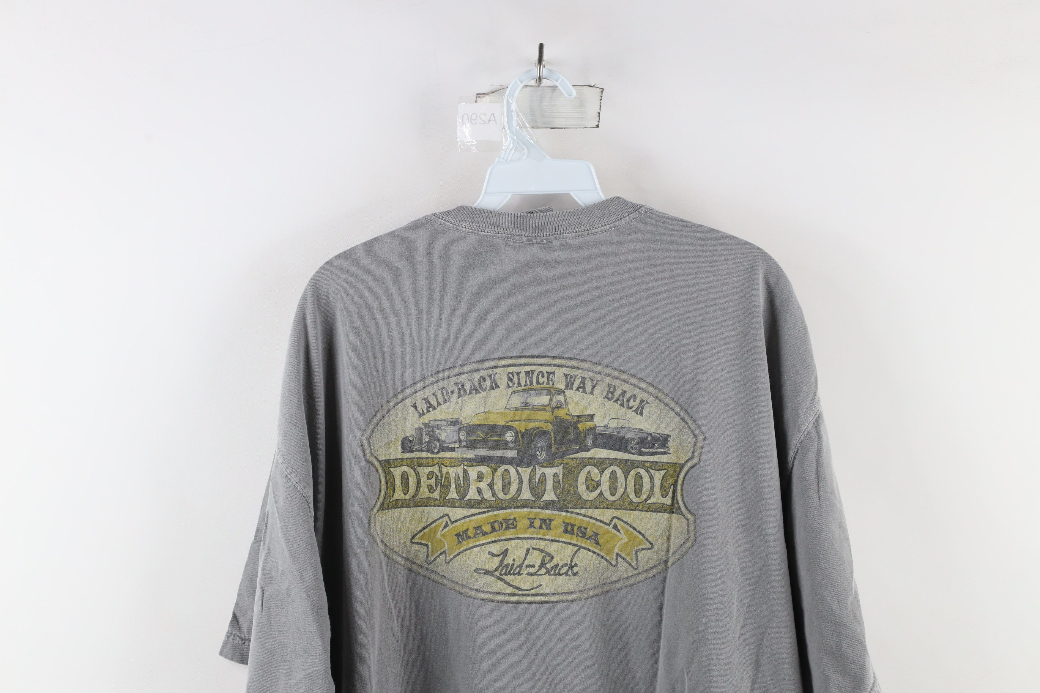 Vintage Vintage Y2K Streetwear Stonewash Cool T-Shirt Gray Cotton Size US XL / EU 56 / 4 - 9 Thumbnail