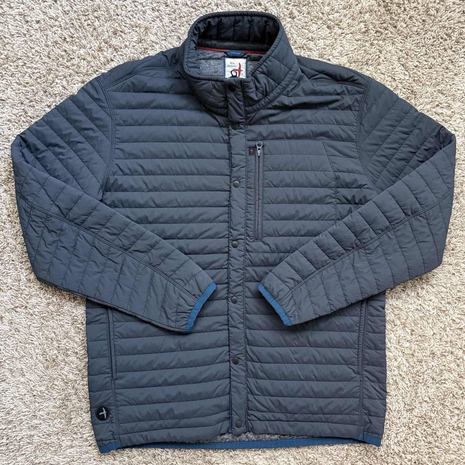 Relwen Relwen Windzip Jacket Gray Blue Huckberry Insulated Puffer Size US XL / EU 56 / 4 - 1 Thumbnail