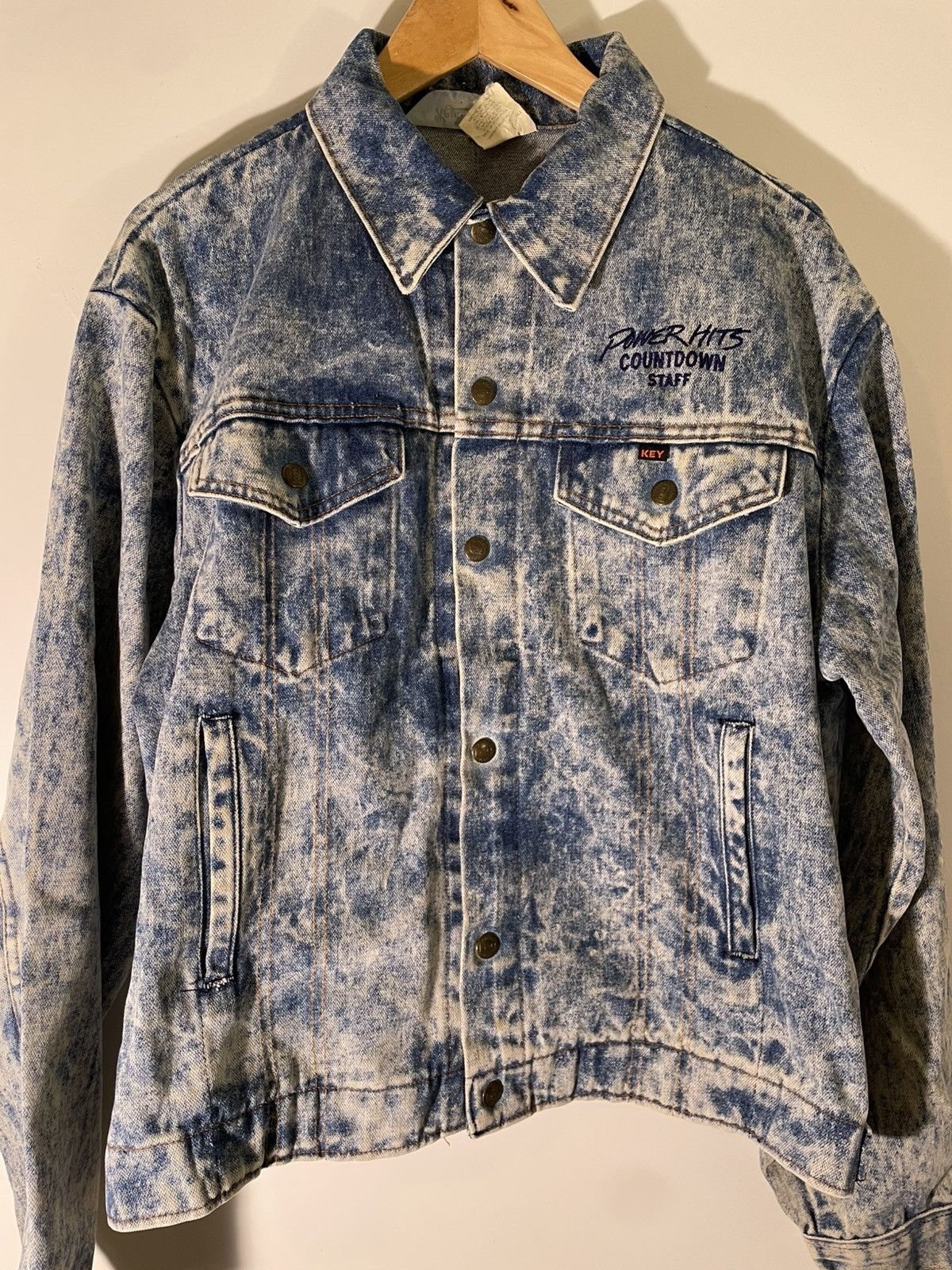 Vintage 80’s 90’s VTG Vintage Key Imperial Power Hits Denim Jacket Size US M / EU 48-50 / 2 - 3 Thumbnail