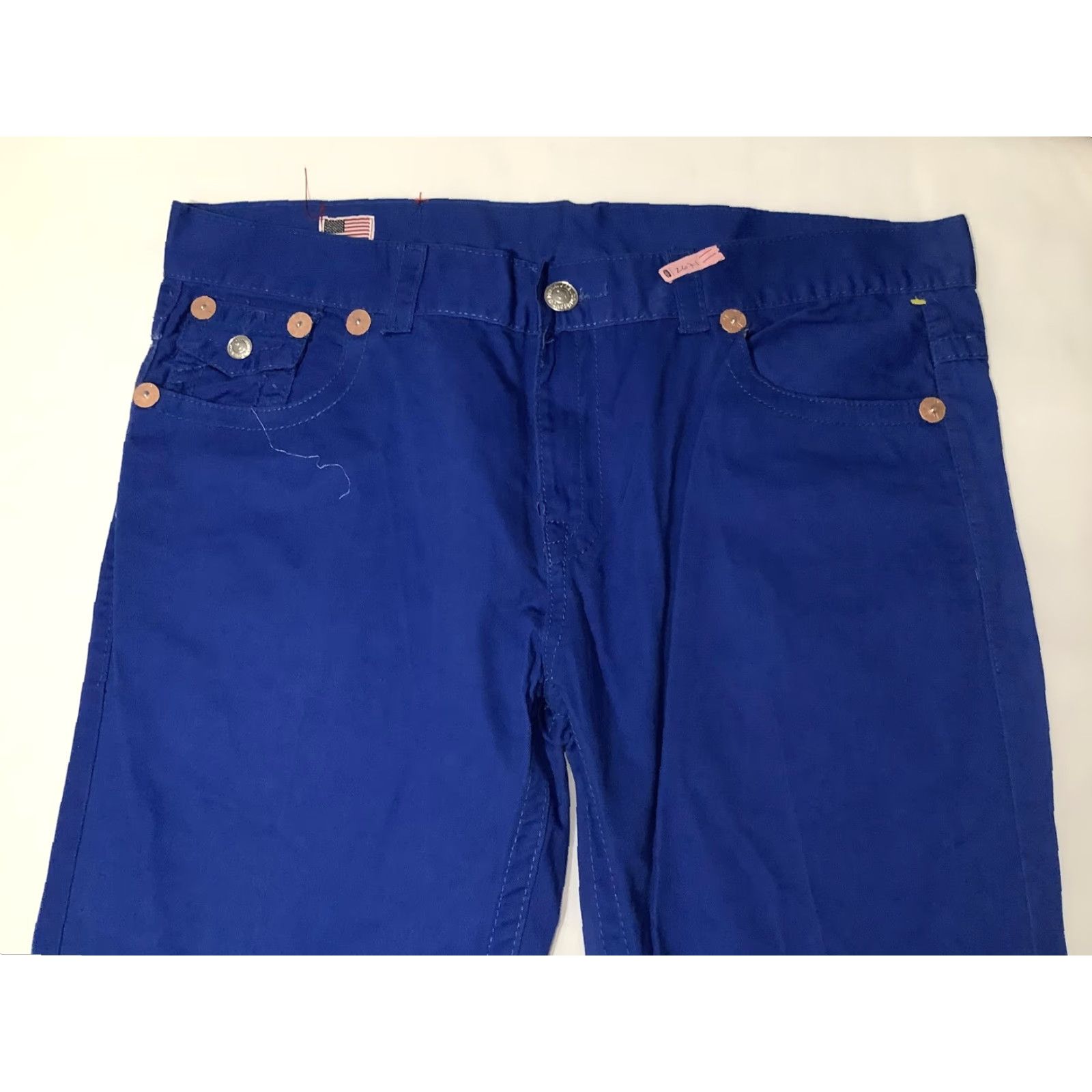 True Religion True Religion Jeans Joey Bootcut Denim 34x32 Blue Mens Regular 100% Cotton USA Pockets Flap Horseshoe Logo Pocketed Back Belt Loops Zip Fly Mens Size US 34 / EU 50 - 2 Thumbnail