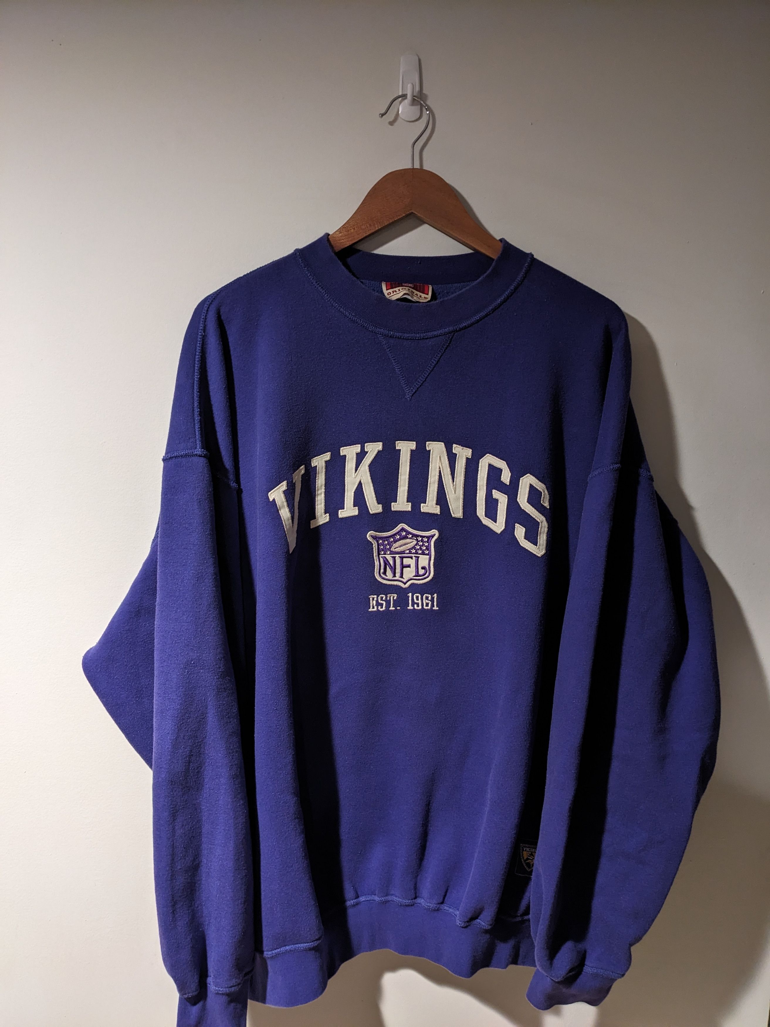 NFL × Vintage Vintage 90s Minnesota Vikings NFL Original Sweatshirt Size US XXL / EU 58 / 5 - 1 Thumbnail