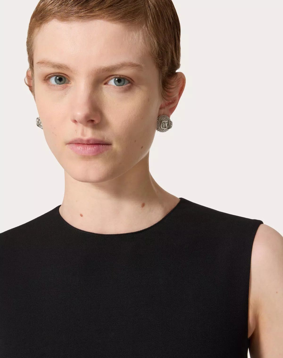 Valentino oc11z0725 Size:OS/Swarovski® Crystal Earrings in Silver Size ONE SIZE - 5 Thumbnail
