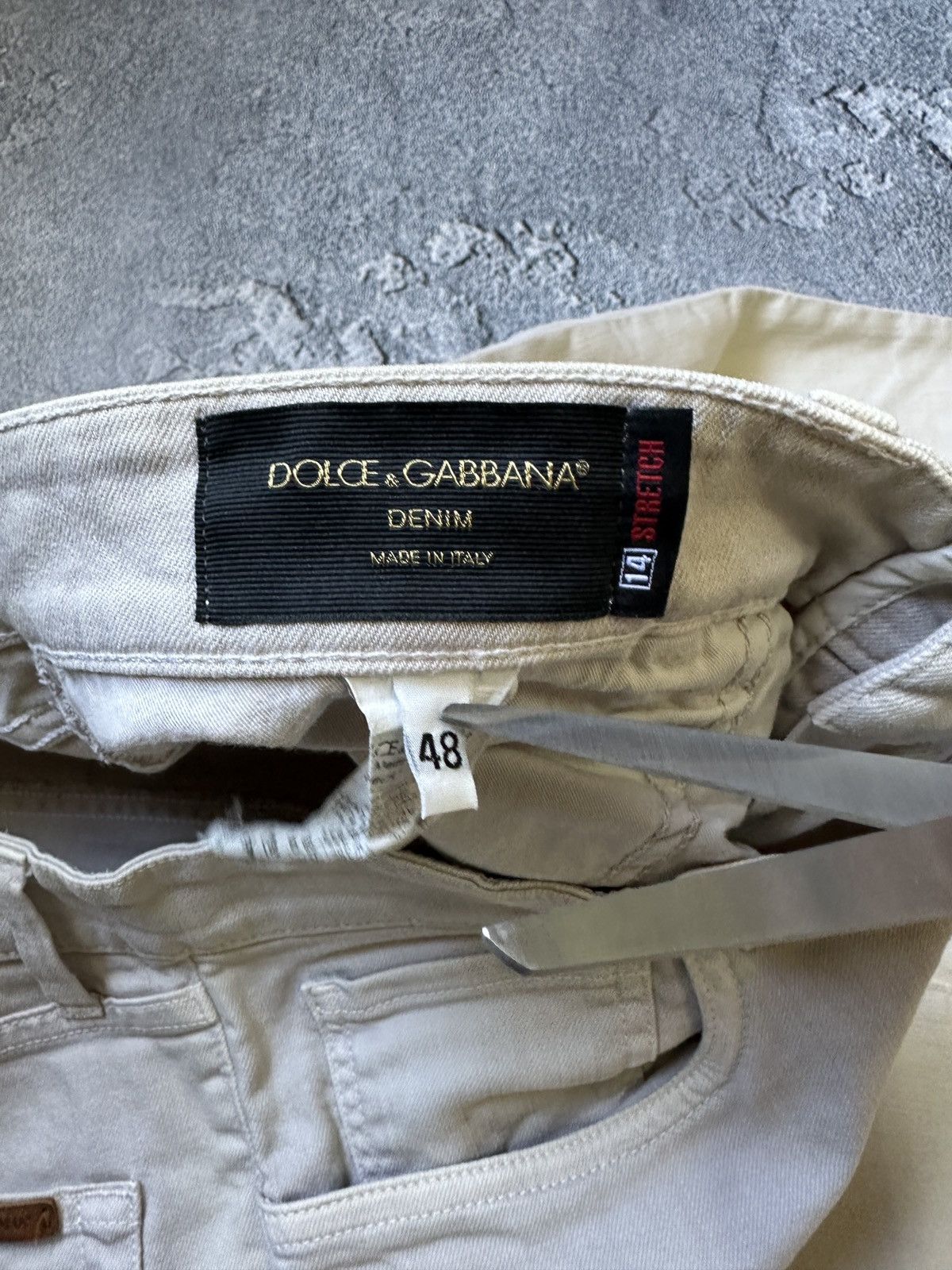 Dolce & Gabbana D&G 14 Stretch Beige Denim Pants | Made in Italy | Size 48 Size US 32 / EU 48 - 6 Thumbnail