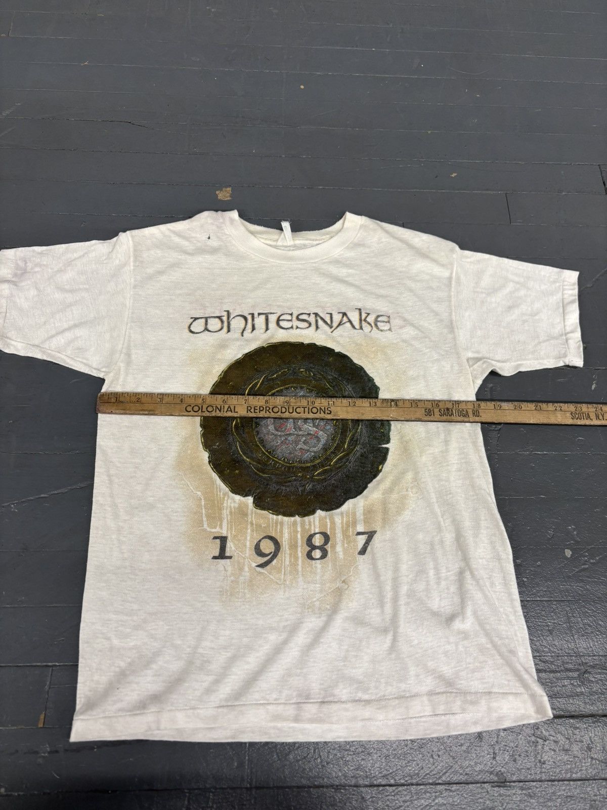 Band Tees × Vintage Vintage 1987 whitesnake tour tee Size US L / EU 52-54 / 3 - 5 Thumbnail