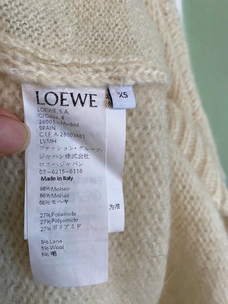 Loewe Loewe Green deer pattern long sleeve horsehair sweater Size XS / US 0-2 / IT 36-38 - 8 Thumbnail