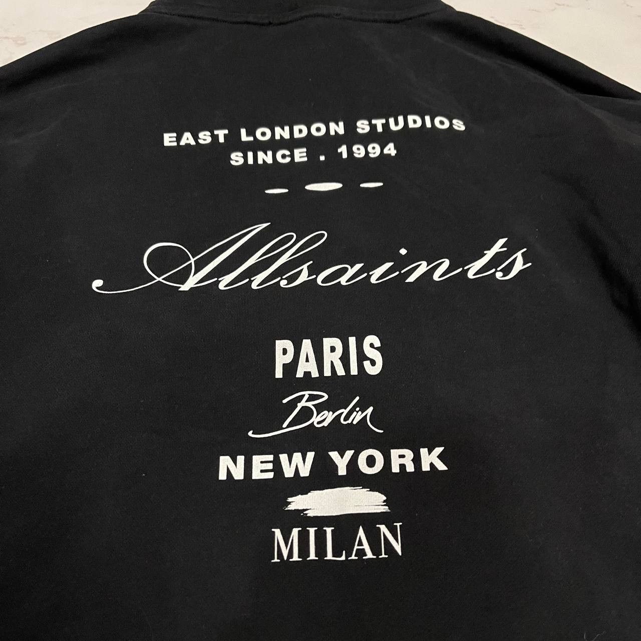 Allsaints Allsaints Paris Black Hoodie Baggy Vintage Size M Size US XS / EU 42 / 0 - 12 Thumbnail
