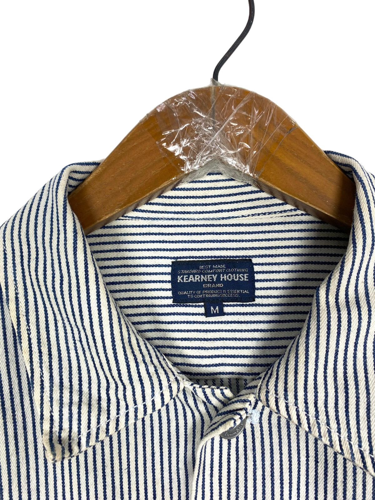 Japanese Brand Rare‼️ Kearney House hickory Stripe Workwear Shirt Size US M / EU 48-50 / 2 - 5 Thumbnail