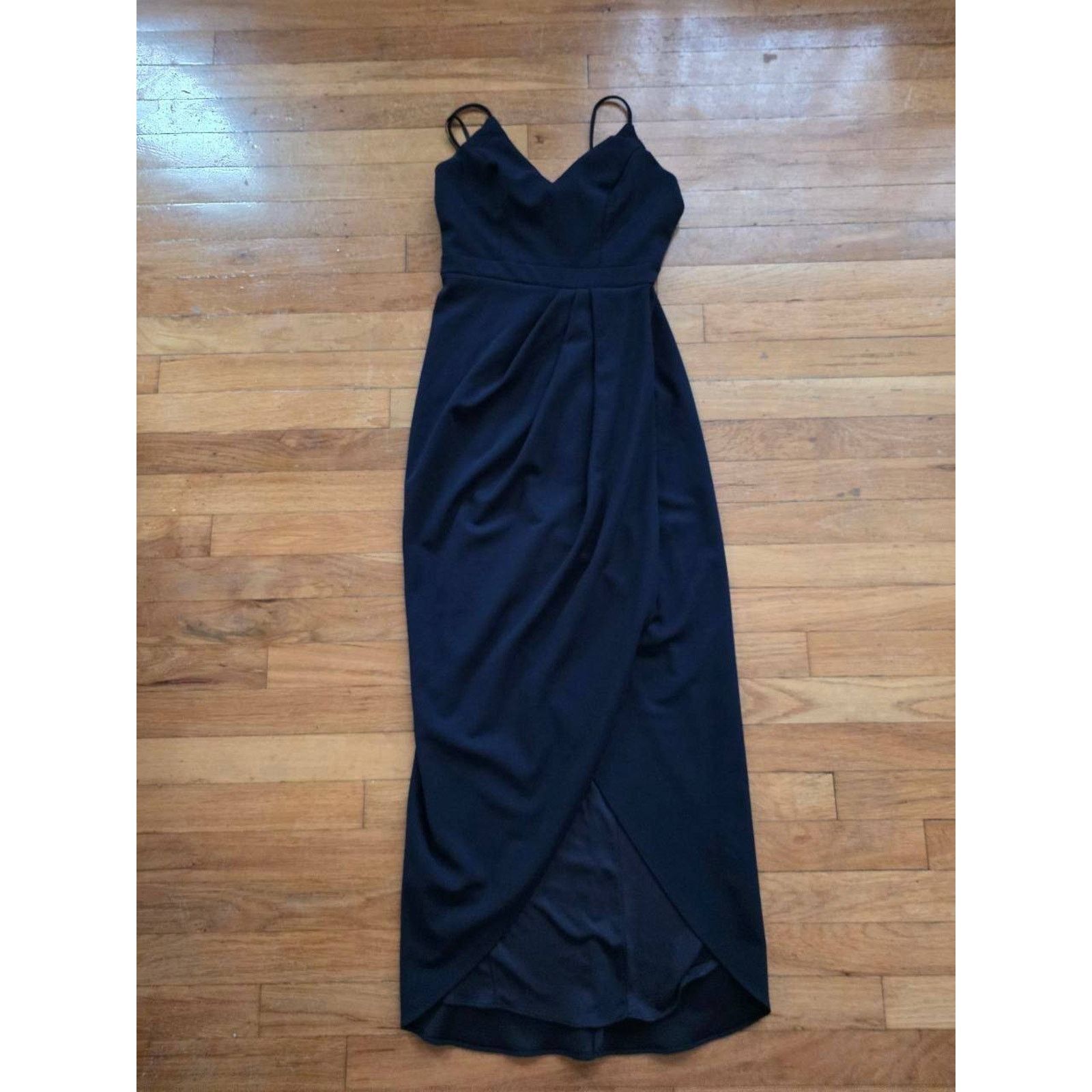 Baldessarini BHLDN V-Neck Faux-Wrap Stretch Crep Midi Dres Size 4 A001553 Size S / US 4 / IT 40 - 3 Thumbnail