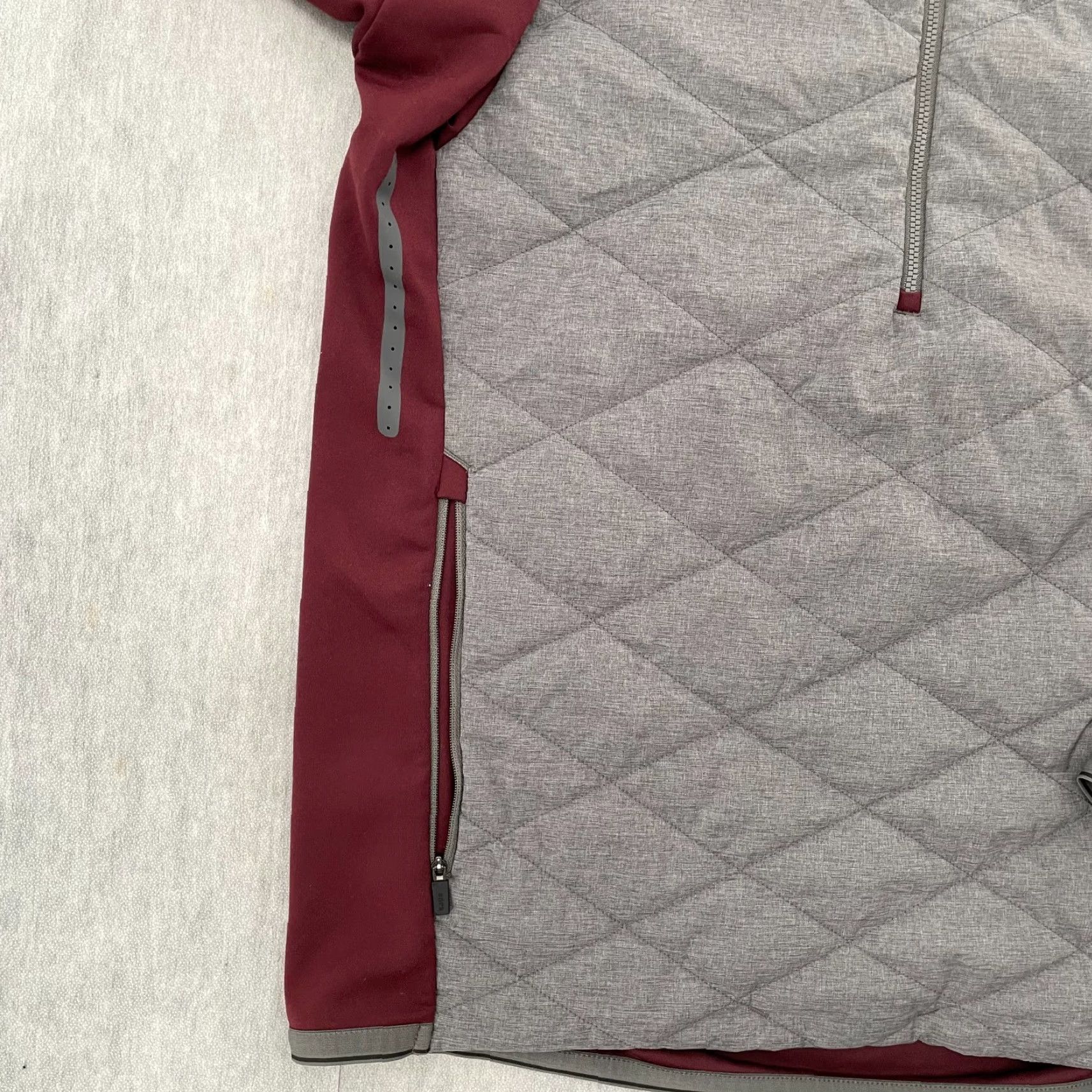 KJUS Kjus Jacket Adult Large Gray Red Release Half Zip Quilted Jersey Shell Mens L Size US L / EU 52-54 / 3 - 3 Thumbnail