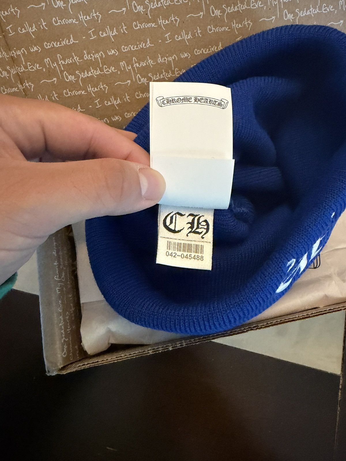 Chrome Hearts CH Embroidered Logo Watch Cap/Beanie (Blue) Size ONE SIZE - 8 Thumbnail