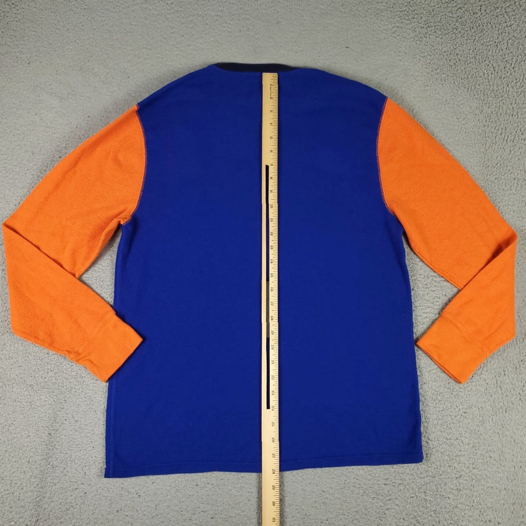 Ralph Lauren Ralph Lauren Colorblock Thermal T-Shirt Mens XL Blue Orange Long Sleeve Crew Neck Size US XL / EU 56 / 4 - 5 Thumbnail