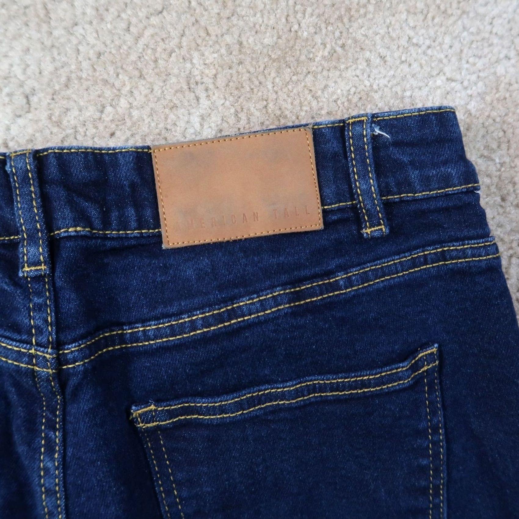 Vintage American Tall Harper High rise STraight leg jeans Women's 29x37 Blue Stretch Size 29" - 6 Thumbnail