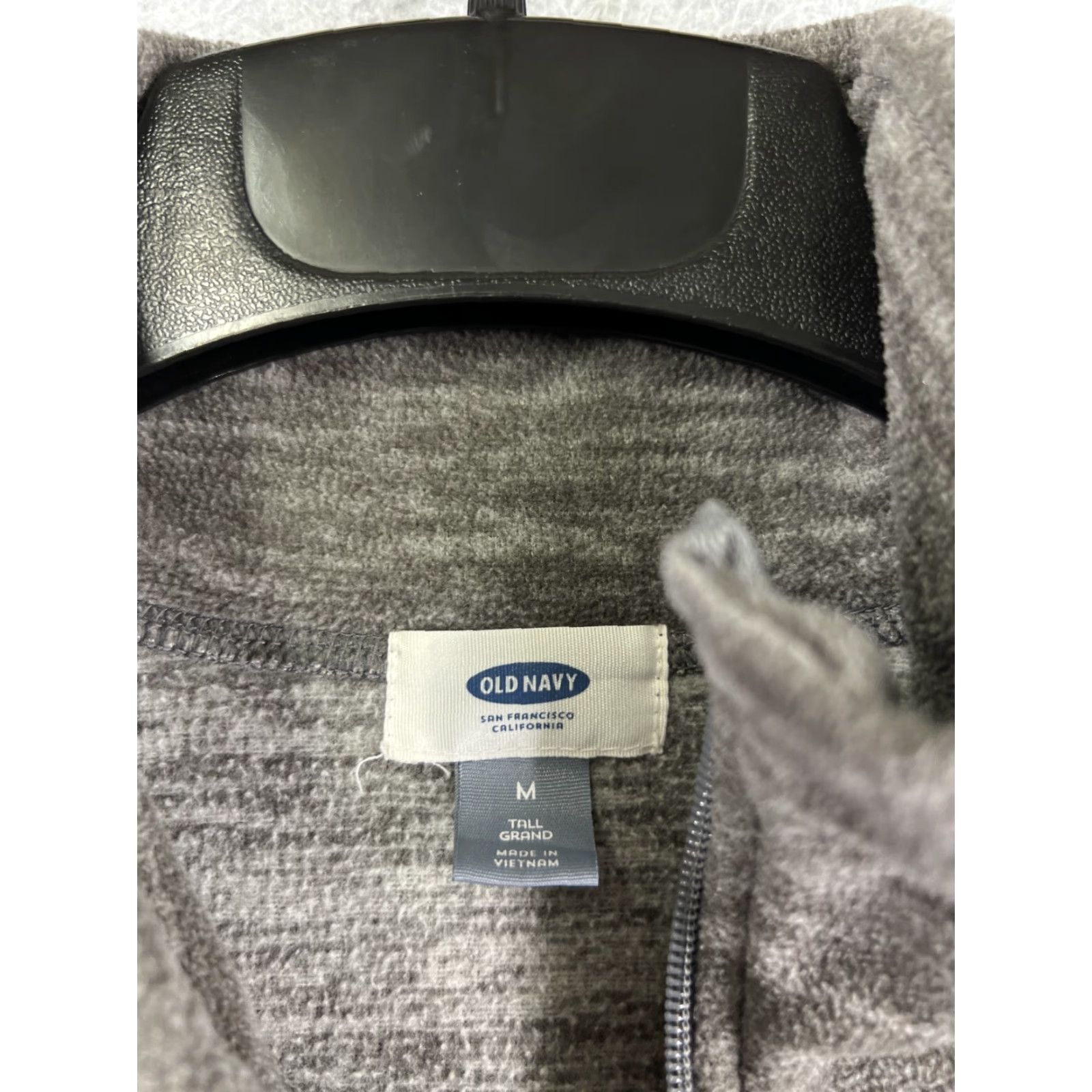 Old Navy Old Navy Vest Womens Medium Gray Full Zip Polyester Fleece Mock Neck Size M / US 6-8 / IT 42-44 - 3 Thumbnail