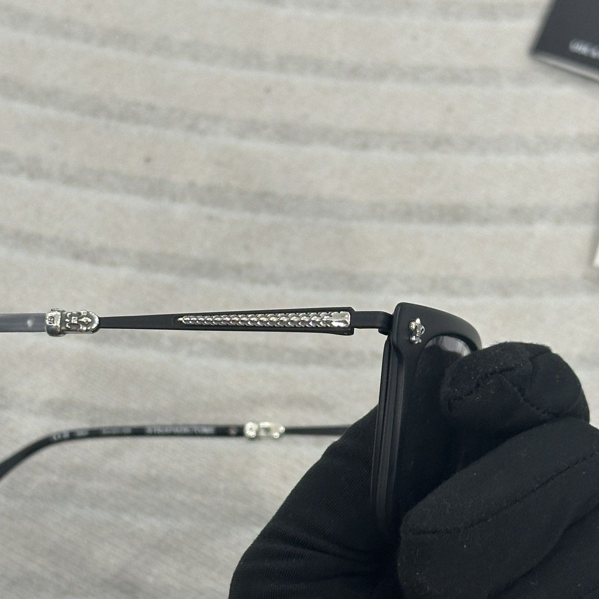Chrome Hearts CHROME HEARTS STRAPADICTOME MATTE BLACK EYEGLASSES Size ONE SIZE - 7 Thumbnail