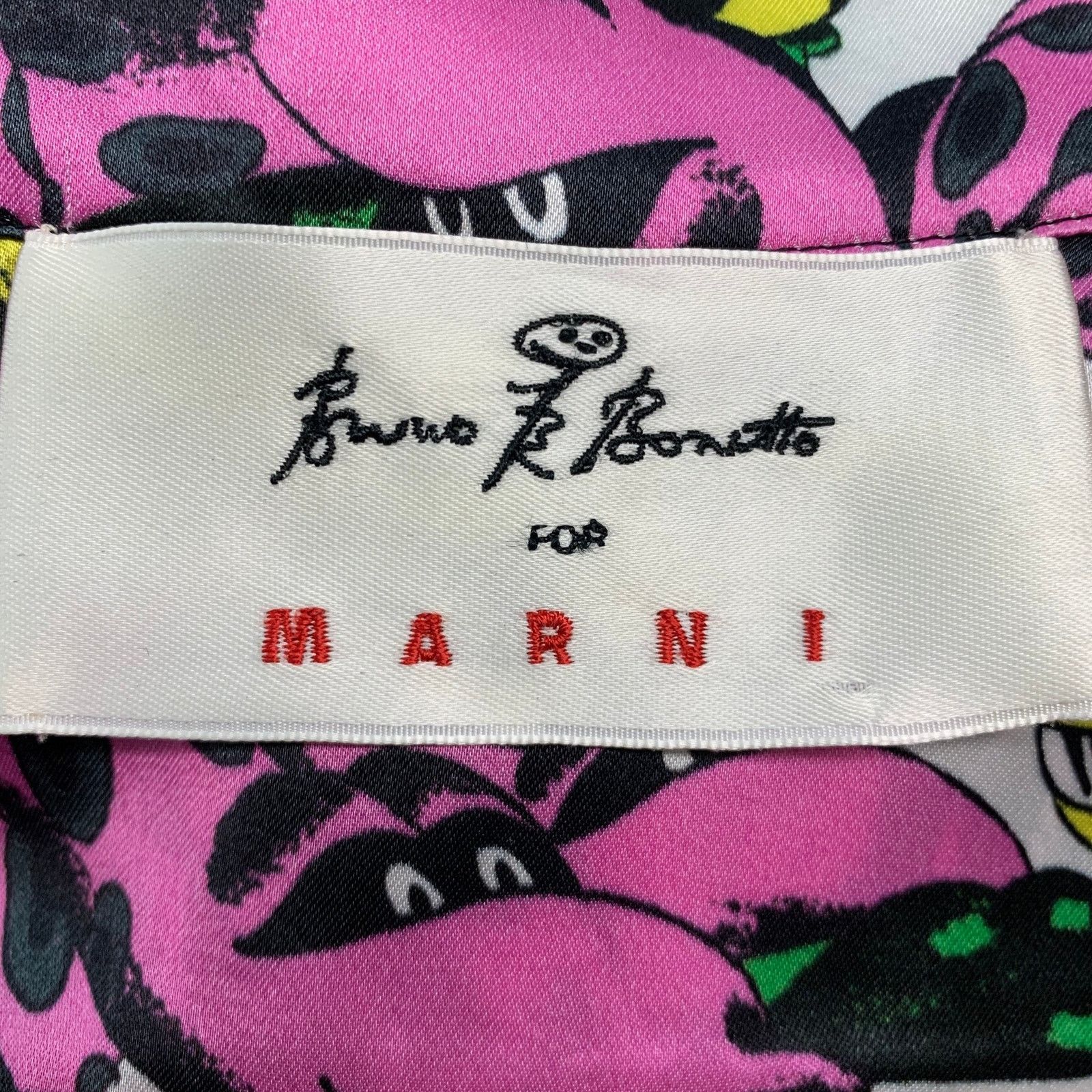 Marni MARNI Size S Pink Multi-Color Viscose Print Button Up Shirt Size S / US 4 / IT 40 - 5 Thumbnail
