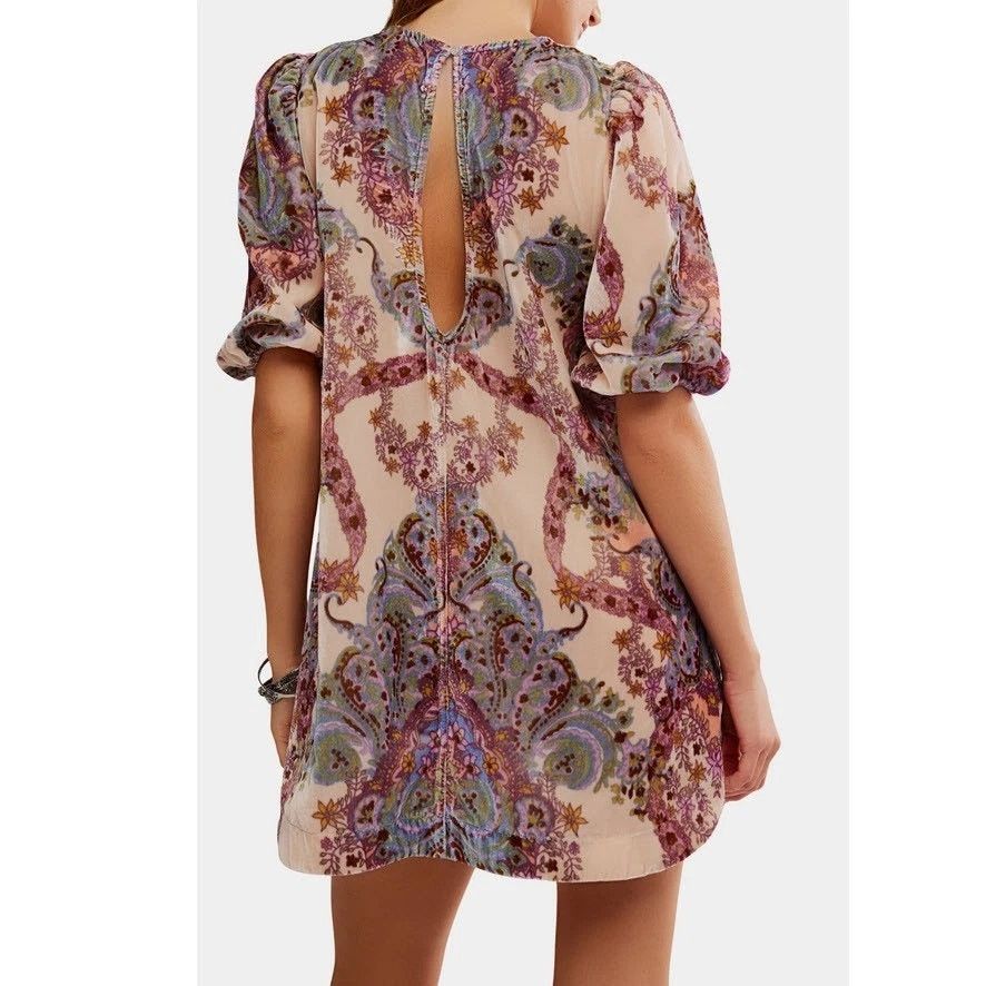 Free People New Maye Velvet Tunic Mini Dress $148 X-SMALL Oversized Top Size XS / US 0-2 / IT 36-38 - 6 Thumbnail