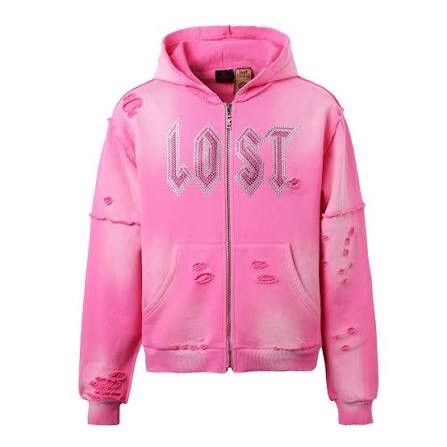 LOST INTRICACY Lost Intricacy Hoodie Pink Rhinestone Size US S / EU 44-46 / 1 - 1 Thumbnail