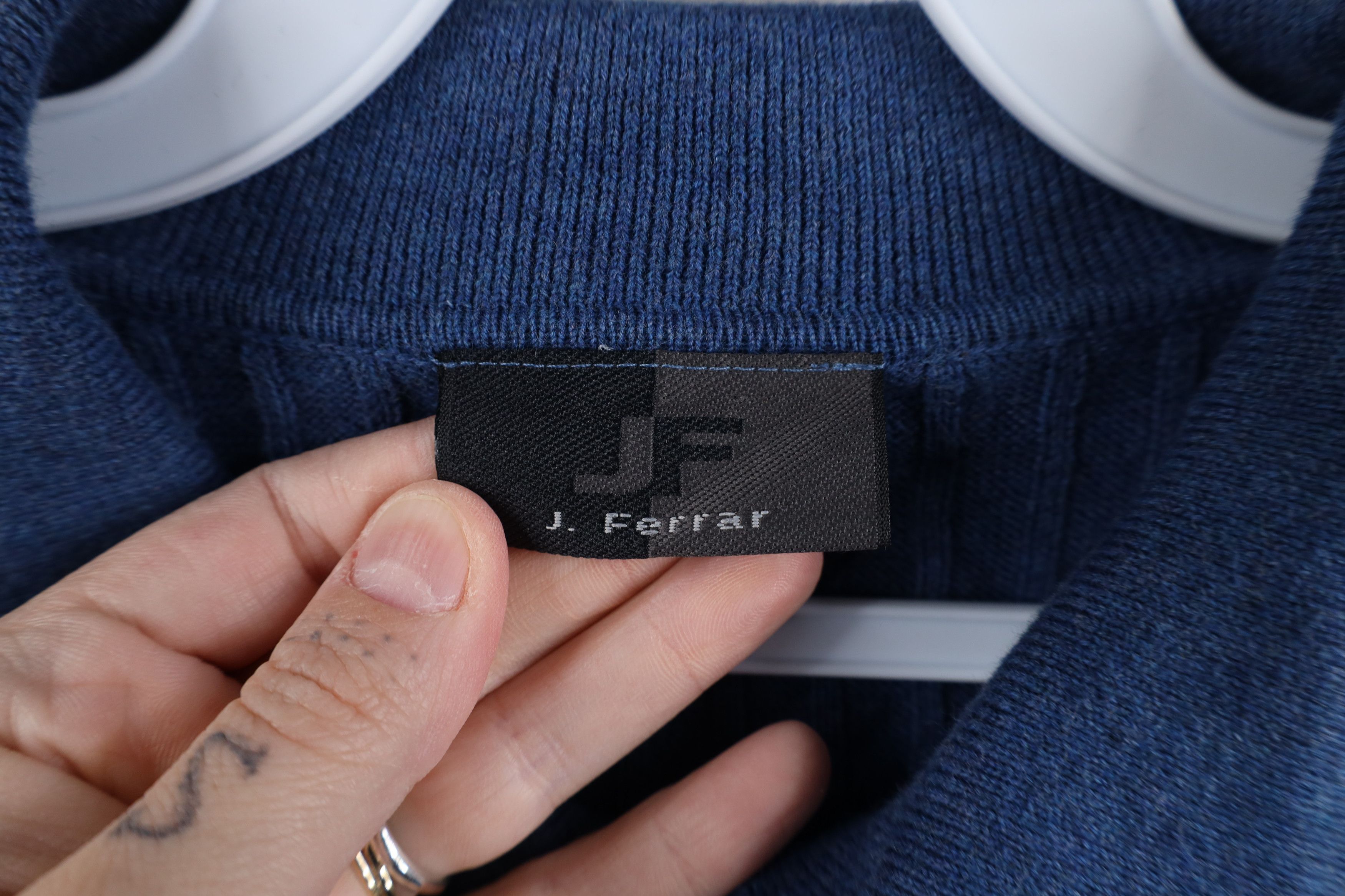 Vintage Vintage 90s Streetwear Knit Collared Polo Sweater Blue Size US XXL / EU 58 / 5 - 5 Thumbnail