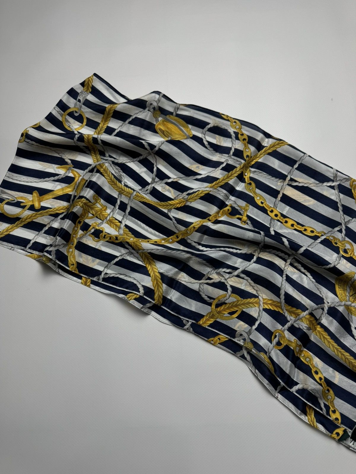 Polo Ralph Lauren Lauren Ralph Lauren 100% Silk Scarf Nautical Anchor Size ONE SIZE - 5 Thumbnail