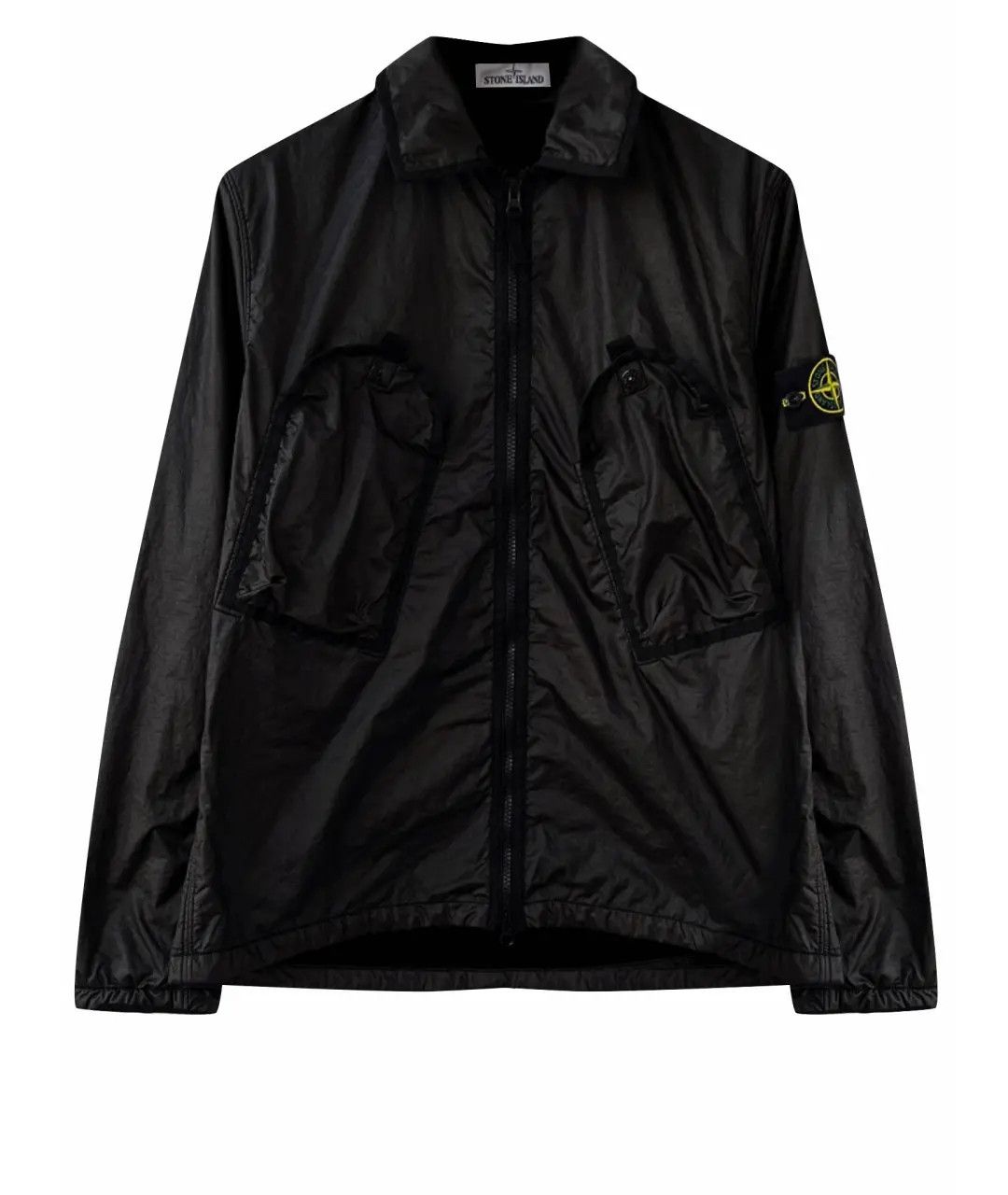 image of Stone Island Lamy Flock Jacket M in Black, Men's (Size Medium)